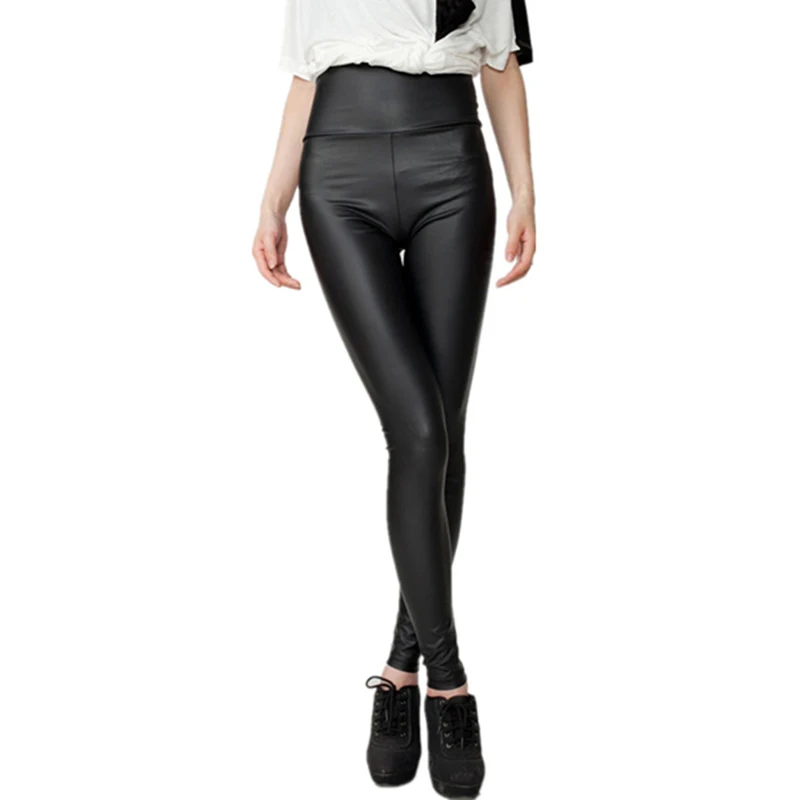 NXCY01 Pantalones Moda Serpentina Polainas Atractivas for Mujer Leggins Estiramiento de Cintura Cuero de imitaci/ón Plus Tama/ño YAK0010 Color : Matte Black, Talla : XS